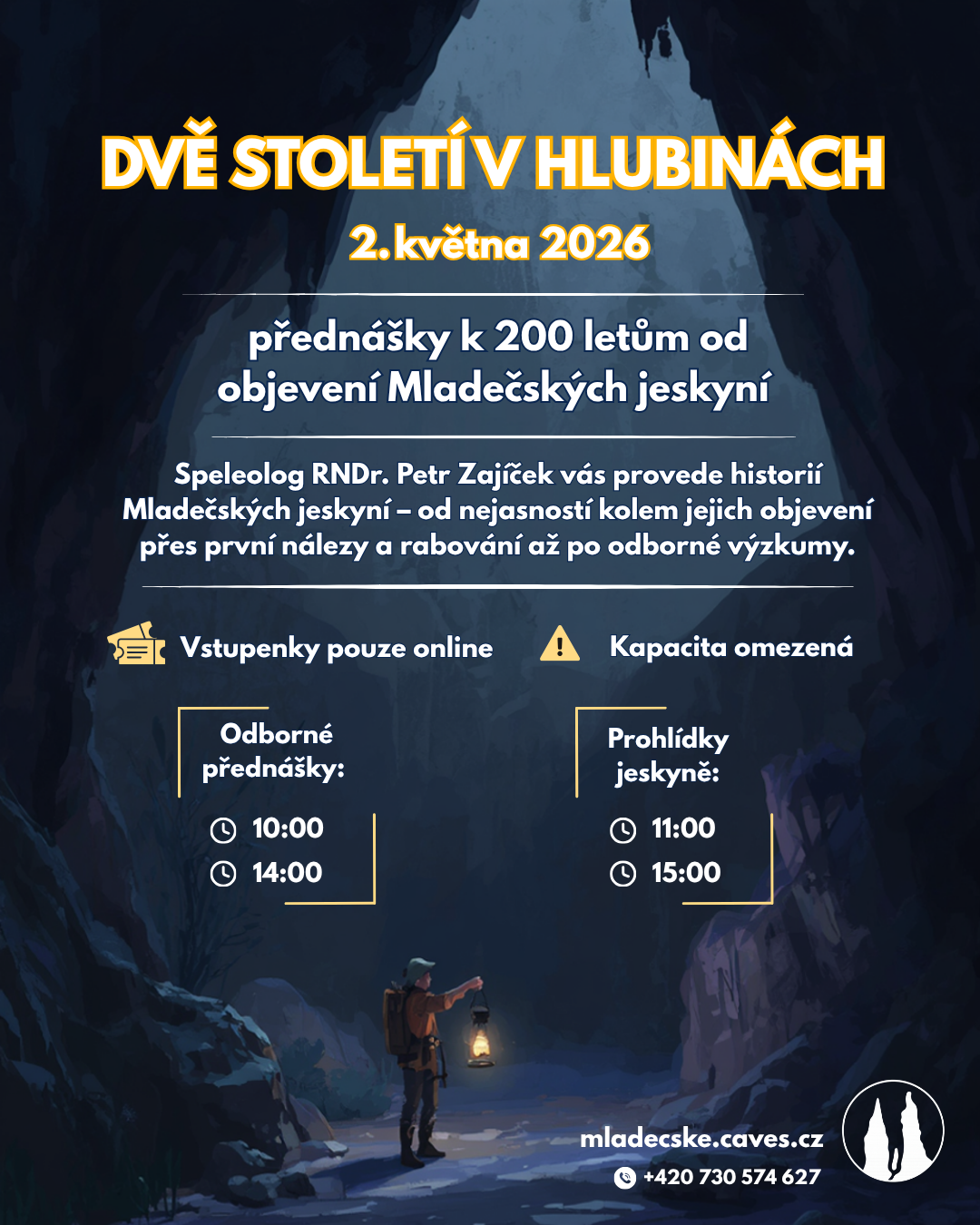 Přednáška Dvě století v hlubinách v Mladči 2. 5. 2026