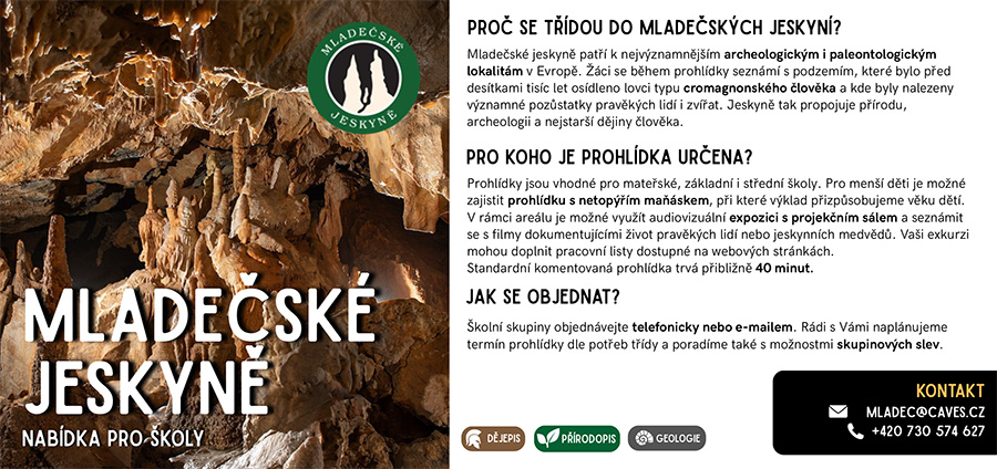 Mladečské jeskyně - pro školy